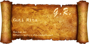 Guti Rita névjegykártya